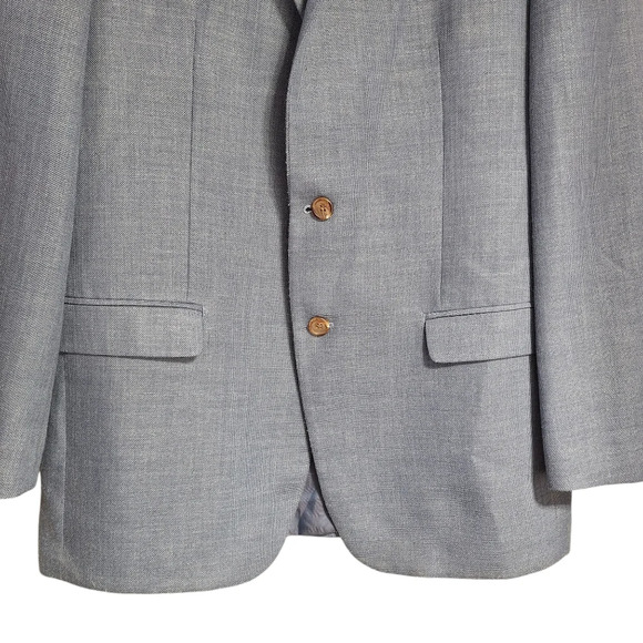 Lauren Ralph Lauren Men 42L Blue Notched Collar Two-Button Blazer Sportcoat - Picture 4 of 16